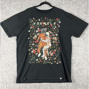 YoungLA Shirt Mens XL Astro Affair Motion Picture Graphic Tee Rose Streetwear